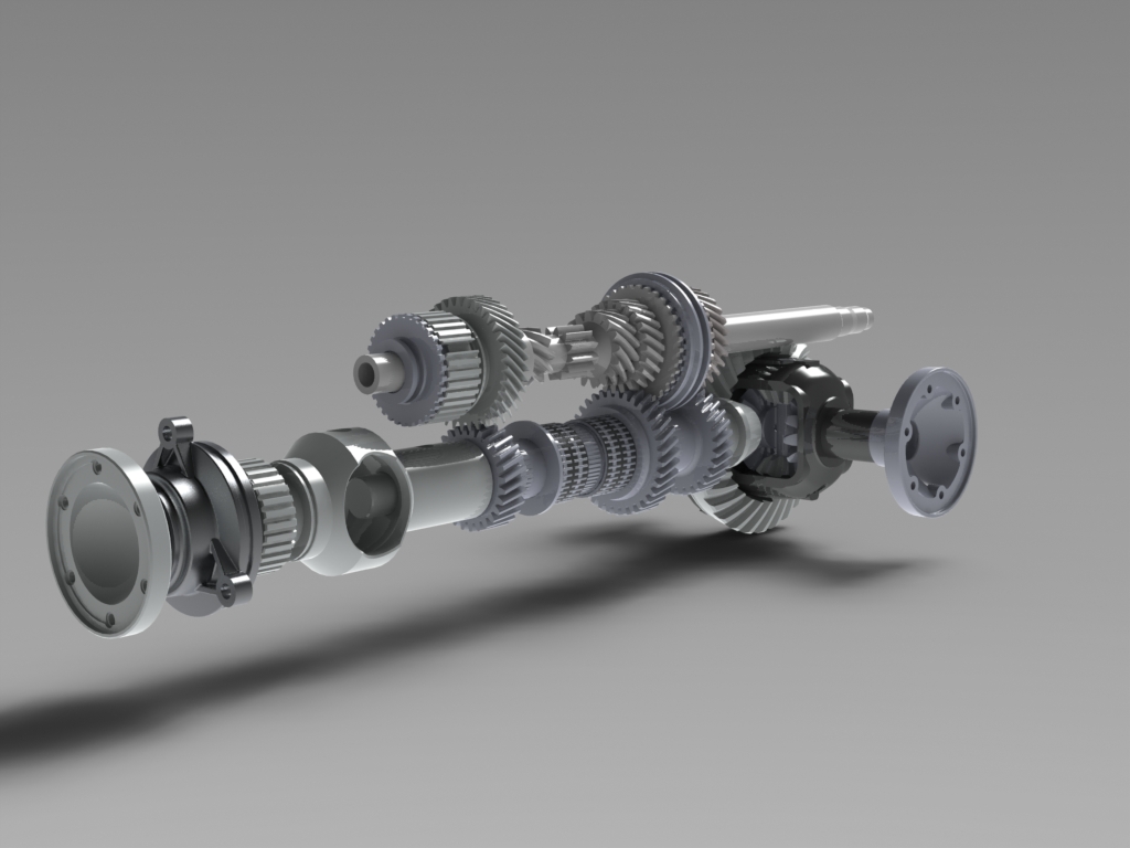 奥迪Quattro 016差速器变速箱3D图纸 INVENTOR设计 附IGS